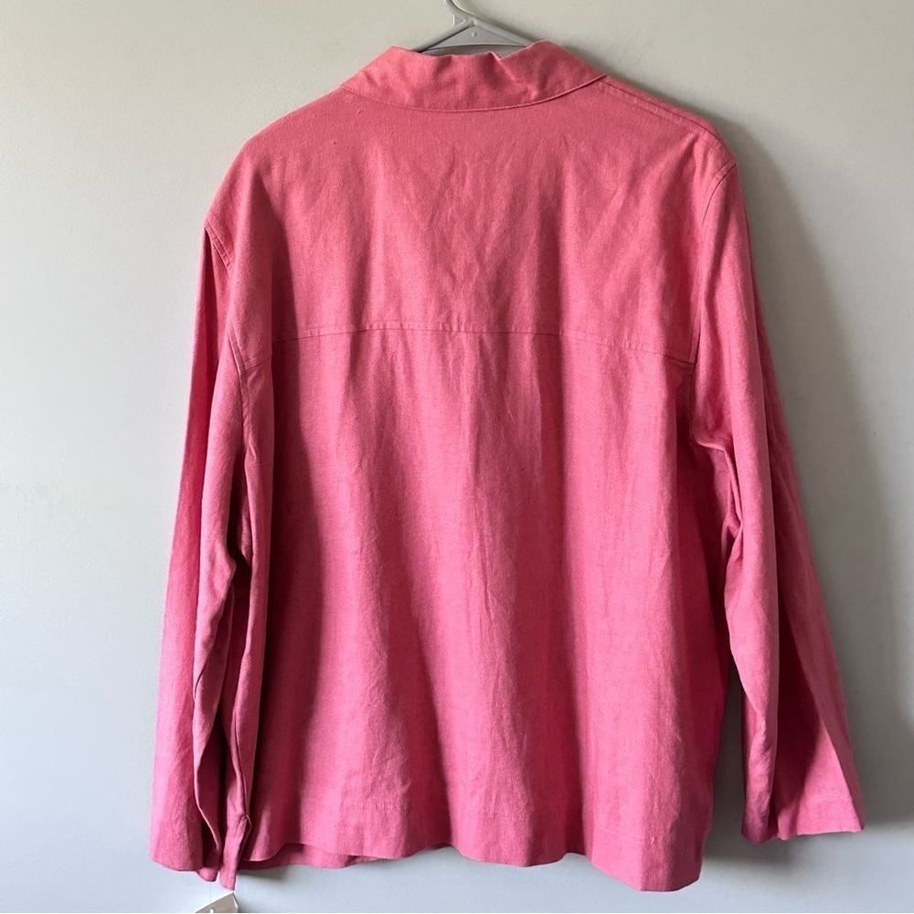 Maggie McNaughton Women's Salmon Washable Linen Blend Shirt 2X NWT Plus - Picture 7 of 15